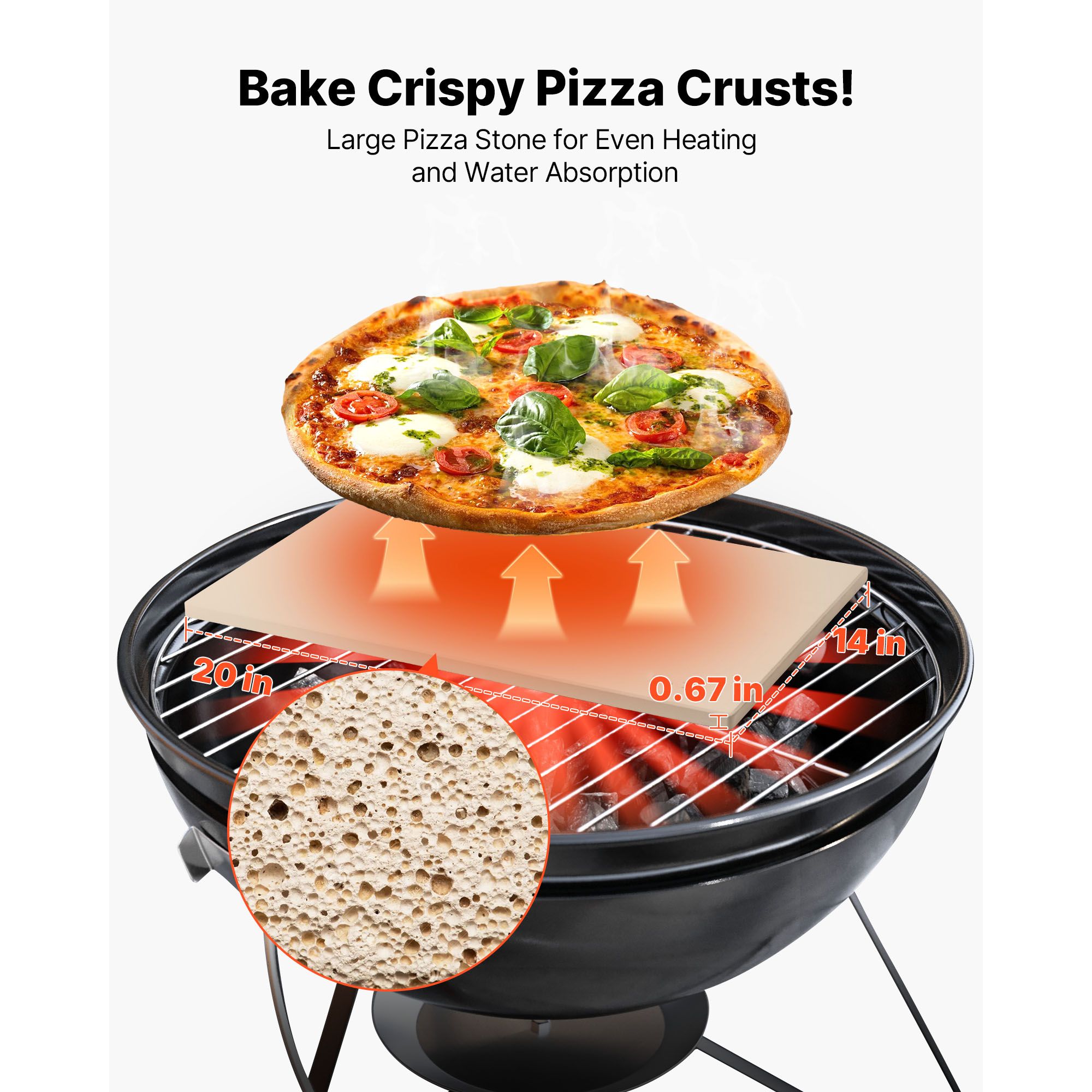 Pizza Stone Baking - Pizzasteen, 20 x 14 x 0,67