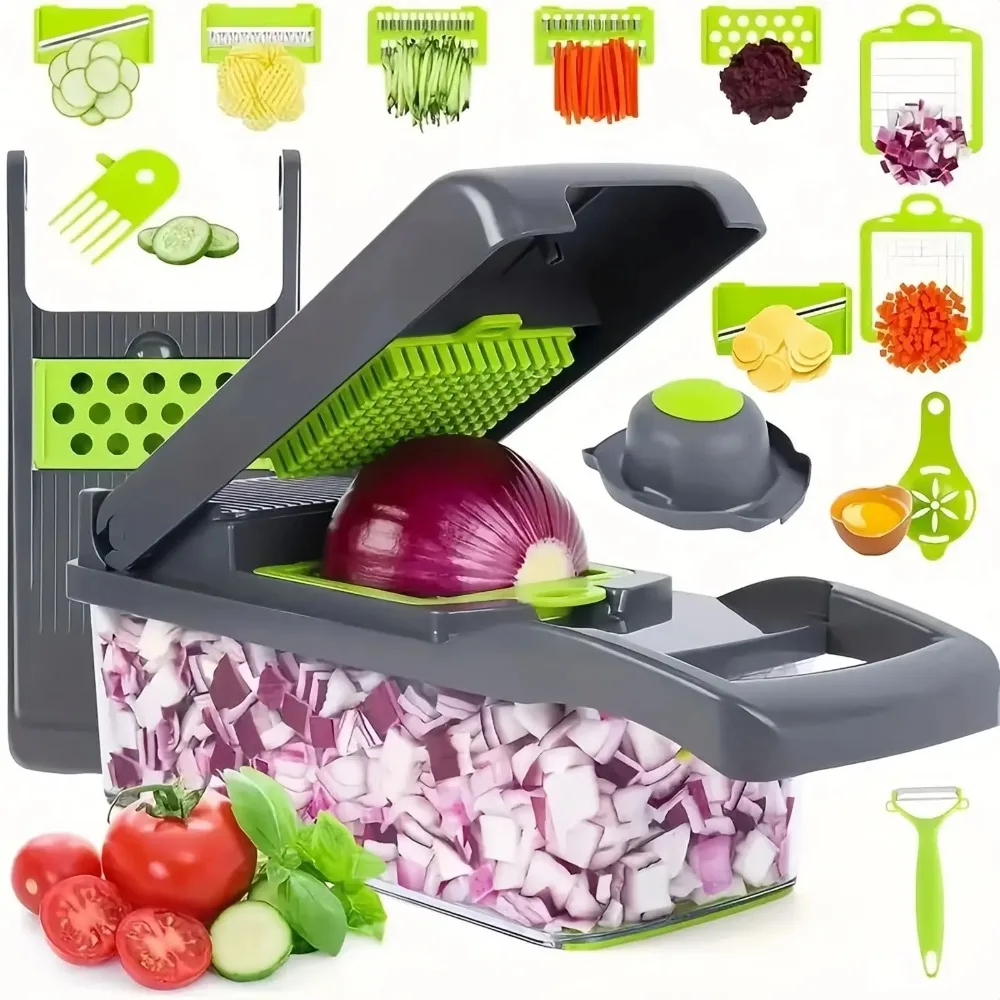 Kitchen Gadgets Dropshipping - Multifunctionele Groente Chopper Handvat Voedsel Rooster