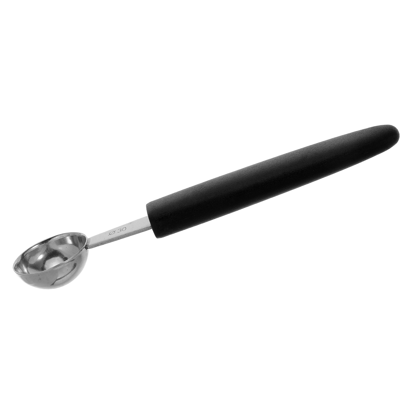 Kitchen Gadgets And Equipment - Roestvrijstalen meloontjeper/fruitlepel 30 mm, stevig keukengereedschap