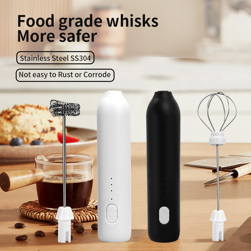Kitchen Gadgets And Equipment - 2-in-1 elektrische koffieopschuimer + eierklopper Draadloos