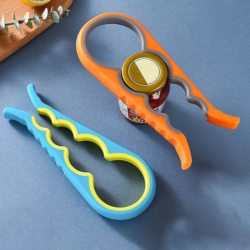 Kitchen Gadgets Jar Openers - 1 stuks 4-in-1 pottenopener, multifunctionele dekselgrijper,