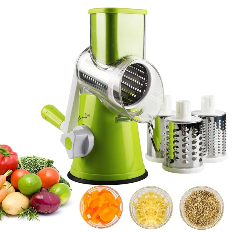 Household Kitchen Gadgets Vegetable Cutter Silk Cutter - Handmatige roterende kaasrasp voor groentesnijder, aardappelsnijder,
