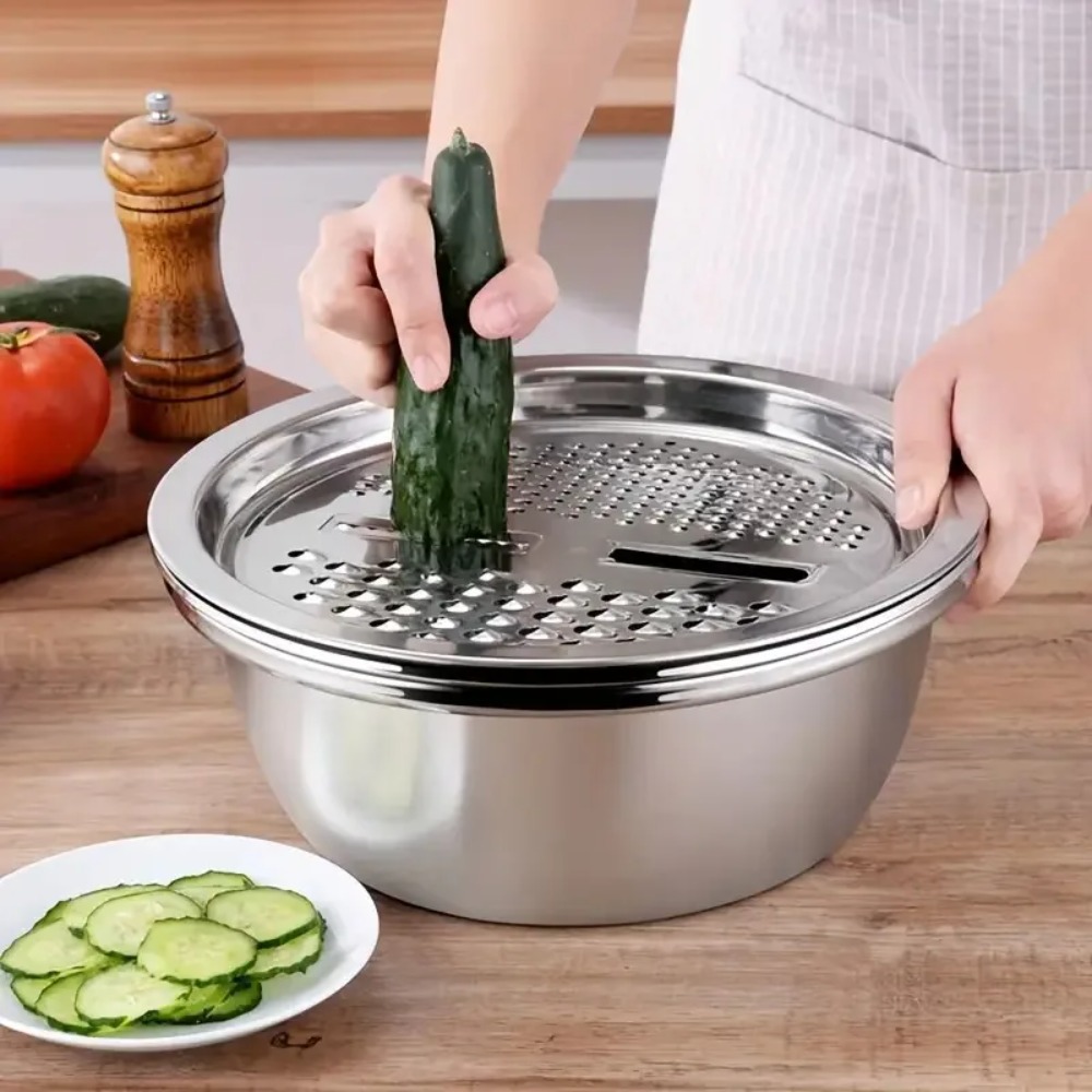 3-delige roestvrijstalen vergi - Household Kitchen Gadgets Vegetable Cutter Silk Cutter recensie en prijs