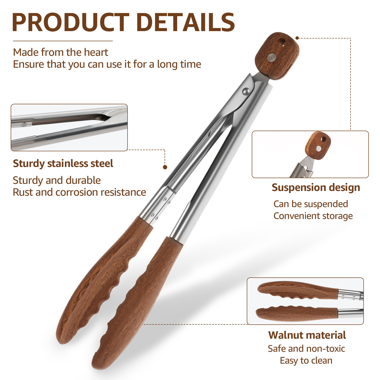 2/3 Stuks Voedseltangen Walnoo - Kitchen Gadgets And Equipment recensie en prijs