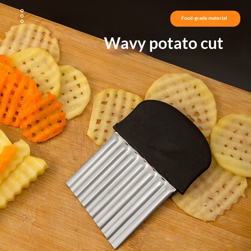RVS gegolfde aardappelmes, fri - Kitchen Gadgets Vegetable Cutter recensie en prijs