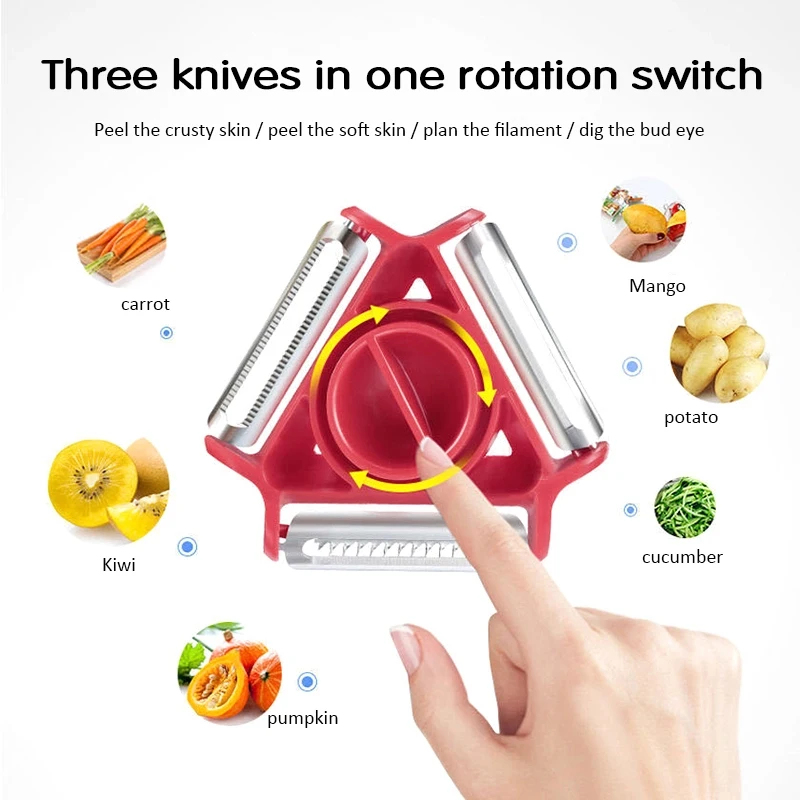 1/3PCS 3in1 Magic Trio Dunschi - Household Kitchen Gadgets Vegetable Cutter Silk Cutter recensie en prijs